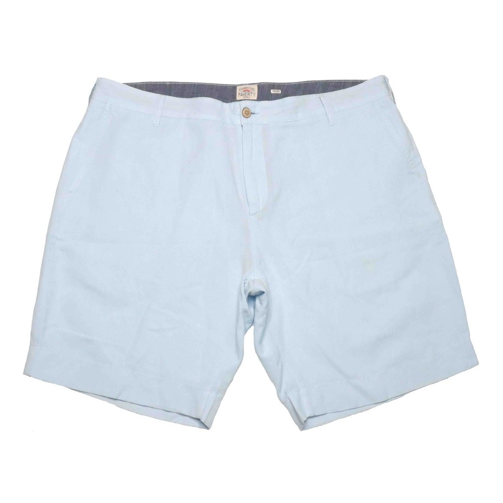 Faherty Malibu Light Blue Linen Blend Shorts 9" Mens Tag‎ Size 36 Measures 38"